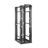 Rack de 4 Postes Sísmico, Estándar de 19 in, Rieles Con Orificio Para Tuerca Enjaulada, Fabricado en Acero, 45 Unidades de Rack, Color Negro