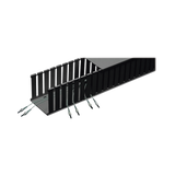 Canaleta Ranurada de PVC sin Tapa, Fiber-Duct™, 4 in de Ancho, 4 in de Alto y 1828.8 mm de Largo, Color Negro
