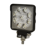 Luz de Trabajo Cuadrada Ultra Brillante, 9 led,1450 lumenes, 12-24 Vcc