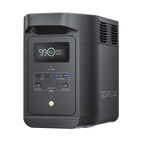 Estación de Energía Portátil de 980Wh Litio LFP / 10 Puertos AC 500 W (Max. 1000W) / 2 USB-C 100W / Cargador de Coche 10A a 12.6V / Conectividad WiFi y Bluetooth (App) / Carga Solar 500W Max.