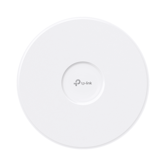 Punto de Acceso Omada / Wi-Fi 7 BE10000 MU-MIMO 2x2 / 1 Puerto 10 Gbps / Mesh Omada / Operaciones Multiencale (MLO) / Configuración por Controlador o Stand-Alone / Para Montaje en Techo/pared / Alimentación PoE+