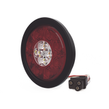 Plafón Circular de 5.4" Para Camiones de Transporte, 16 LED Ultra Brillantes, Color Rojo/Claro/Ambar