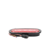 Plafón Ovalado de 7.5" Para Camiones de Transporte, 18 LED Ultra Brillantes, Color Rojo/Claro/Ambar