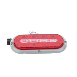 Plafón Ovalado de 7.5" Para Camiones de Transporte, 18 LED Ultra Brillantes, Color Rojo/Claro/Ambar