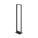 Rack de Dos Postes Estándar de 19 in, Rieles Numerados y Roscados #12-24, Fabricado en Aluminio, 45 Unidades de Rack, Color Negro