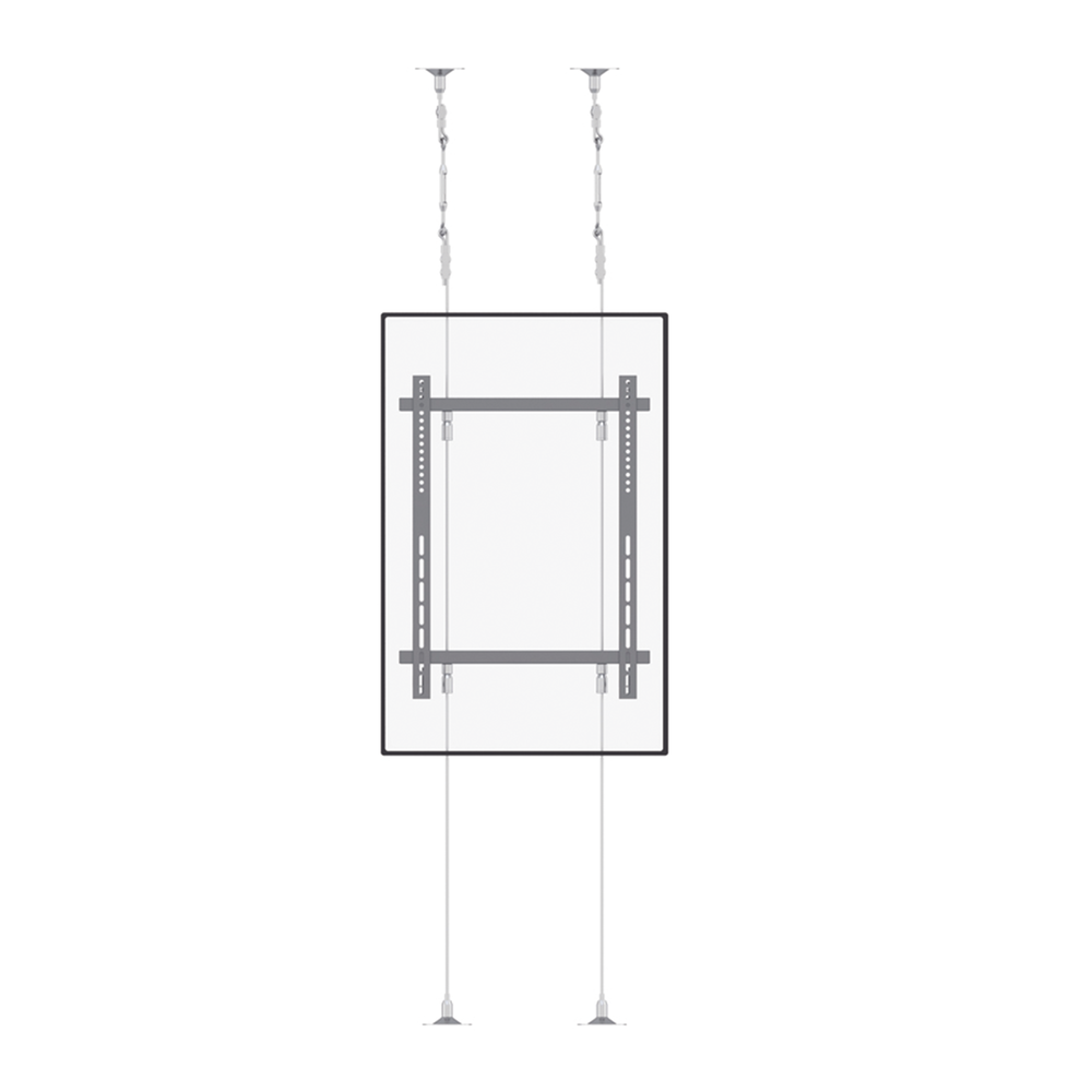 Montaje Cableado de Acero| Suelo a Techo| Capacidad Máx. de Carga 30kg| Para Pantallas de 32" ~ 75"| VESA 400 x 600