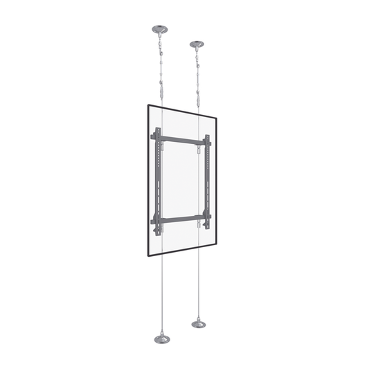 Montaje Cableado de Acero| Suelo a Techo| Capacidad Máx. de Carga 30kg| Para Pantallas de 32" ~ 75"| VESA 400 x 600