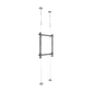 Montaje Cableado de Acero| Suelo a Techo| Capacidad Máx. de Carga 30kg| Para Pantallas de 32" ~ 75"| VESA 400 x 600