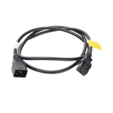 Cable de Alimentación Eléctrica Con Bloqueo de Seguridad, de IEC C19 a IEC C20, 1.8 Metros de Largo, Color Negro, 1 Pieza