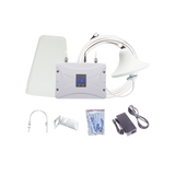 Kit Amplificador de Señal Celular 2G, 3G y 4G / Mejora llamadas convencionales y VoLTE / Amplifica señal de TELCEL, AT&T y MOVISTAR / Cubre hasta 300 m² con una antena y hasta 900 m² con 3 antenas.