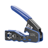 Herramienta de Corte y Terminado de Plugs Pass Through RJ45, Acero al Carbón y Mango Ergonómico ABS + TPR.