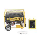 Generador a Gasolina / Planta de Emergencia con Encendido Automático, 6.5KW, 220Vac 2 Fases, Jaula con Ruedas para Fácil Traslado