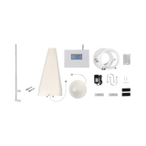 Kit Amplificador de Señal Celular TRIPLE banda de frecuencia. Incluye Mástil. Mejora las llamadas convencionales y VoLTE / Soporta los datos de las tecnologías 2G, 3G y 4G de TELCEL, AT&T y MOVISTAR / Cubre hasta 2 espacios...