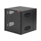 Gabinete AccessPlus de Montaje en Pared de 19in, Rieles Numerados y Roscados #10-32, Puerta con Ventana de Seguridad, 600 mm de Ancho, 637 mm de Profundidad, 12 UR, Color Negro