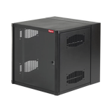 Gabinete AccessPlus de Montaje en Pared de 19in, Rieles Numerados y Roscados #10-32, Puerta con Ventana de Seguridad, 600 mm de Ancho, 637 mm de Profundidad, 26 UR, Color Negro