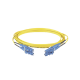 Jumper de Fibra Optica Monomodo 9/125 OS2, LC-LC Duplex, OFNR (Riser), Color Amarillo, 10 Metros