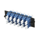 Placa Acopladora de Fibra Optica FAP, Con 12 Conectores LC Duplex (24 Fibras), Para Fibra Monomodo OS1/OS2, Color Azul