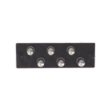 Placa Acopladora de Fibra Óptica FAP, Con 6 Conectores ST Simplex (6 Fibras), Para Fibra Monomodo OS1/OS2, Color Negro