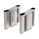 Puerta de cortesía tipo FLAP bidireccional / 30 personas por minuto / Acabado de Lujo / Apertura en 1 segundo / Acero inoxidable / Indicadores LED / Alarma por acceso denegado