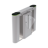 Unidad central para puerta de cortesía tipo FLAP bidireccional / 30 personas por minuto / Acabado de Lujo / Apertura en 1 segundo / Acero inoxidable / Indicadores LED / Alarma por acceso denegado