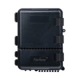 Caja de Distribución de Fibra Óptica para 24 Empalmes, con 8 acopladores SC/APC simplex, Exterior IP55, Color Negro