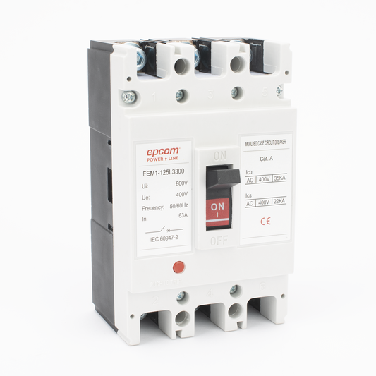 Protección Térmica/ Interruptor 3P, 100A,  Corriente Alterna  690 V CA Trifásica.