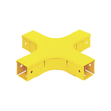 Accesorio de 4 Vías Horizontal, Con Ángulos a 90º, Para Canaletas FiberRunner™ 2X2, Color Amarillo