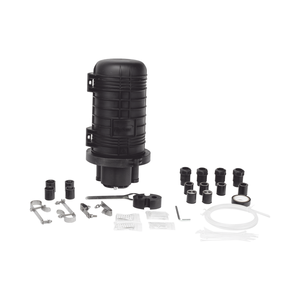 Caja de Distribuci�n de Fibra �ptica Vertical Tipo Domo, Hasta 48 Empalmes, Exterior, IP68