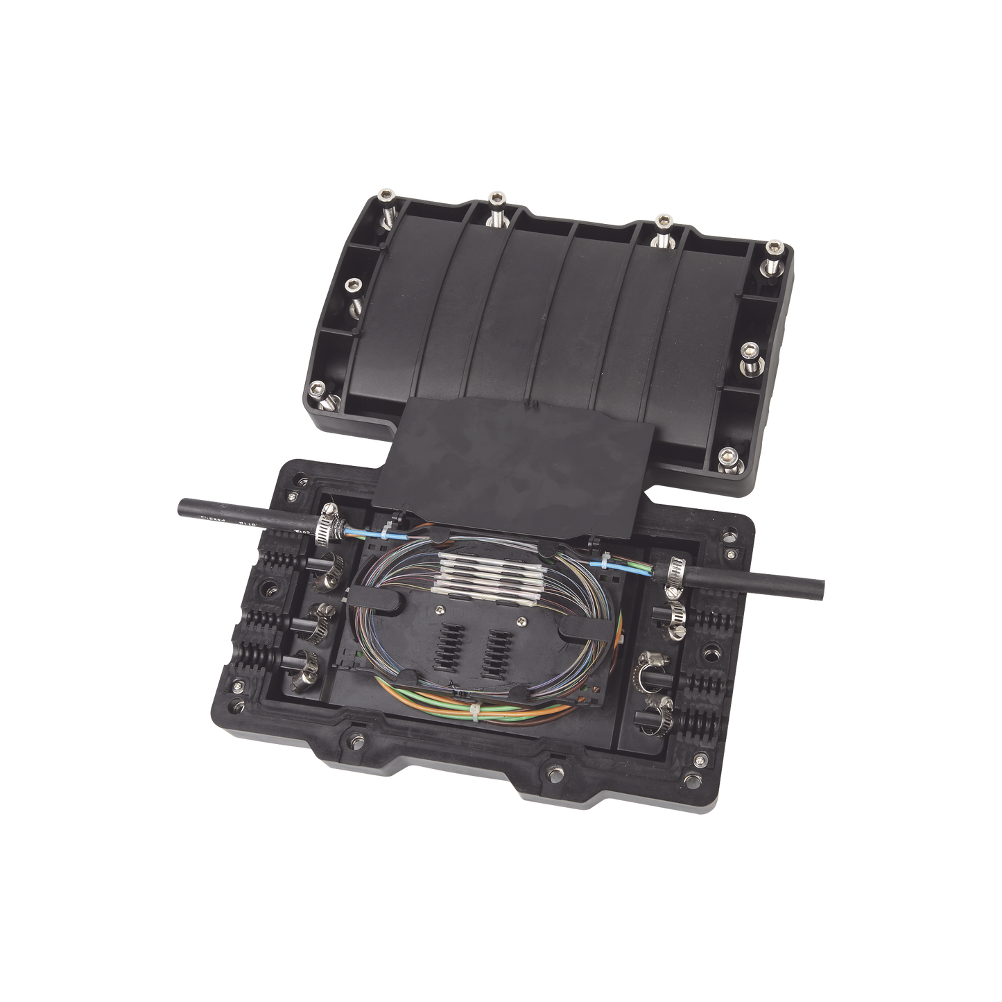 Caja de Distribuci�n de Fibra �ptica Horizontal, hasta 48 Empalmes, Exterior IP68