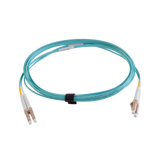 Jumper de Fibra Óptica Multimodo 50/125 XGLO OM3, LC-LC Duplex, OFNR, Color Aqua, 3 Metros