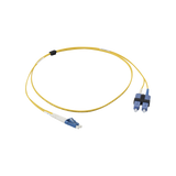 Jumper de Fibra Óptica Monomodo (OS2), XGLO, Riser, LC/UPC-SC/UPC Duplex, OFNR, Color Amarillo, 1 Metro