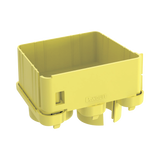 Tapa con 2 Salidas a Tubo de 1.5in (38mm), Para uso con Canaletas 4X4 FiberRunner™, Color Amarillo