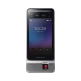 Lector Multi-tecnologia con detector de cubrebocas- Reconocimiento Facial, Huella, Tarjeta Móvil y lector de RFID(125kHz EM & 13.56 Mhz MIFARE)  Compatible con BioStar2,  Uso para Control de Acceso y Asistencia