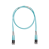 Jumper de Fibra Optica Multimodo 50/125 OM3, SC-SC Duplex, LSZH (Cero Halógenos), Color Aqua, 2 Metros