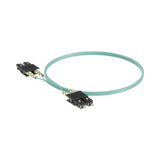 Jumper de Fibra Optica Multimodo 50/125 OM3, SC-SC Duplex, OFNR (Riser), Color Aqua, 2 Metros