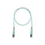 Jumper de Fibra Optica Multimodo 50/125 OM3, LC-LC Duplex, LSZH (Cero Halógenos), Color Aqua, 10 Metros