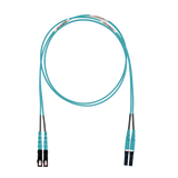 Jumper de Fibra Optica Multimodo 50/125 OM3, LC-SC Duplex, LSZH (Cero Halógenos), Color Aqua, 2 Metros