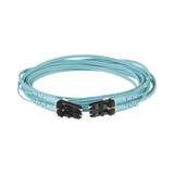 Jumper de Fibra Optica Multimodo 50/125 OM3, LC-LC Duplex, OFNR (Riser), Color Aqua, 3 Metros