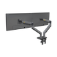 Montaje de Escritorio articulado para 2 monitores de 22"-32" /  Soporta hasta 15 kg x  brazo / Vesa 75 x 75 / 100 x 100 / Acero / Giro: 360°