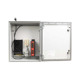 Switch PoE Industrial para exterior / 8 puertos Gigabit con 8 puertos PoE 802.3at / Protección térmica 2P, 16A, Corriente Alterna 400 Vca