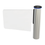 Torniquete Tipo Ala o Bandera Fabricado en Acero Inoxidable 304 con Hoja de Cristal Templado /  Acceso Bidireccional con Corona LED