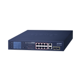 Switch No Administrable 8 Puertos Gigabit con Modo Extender a 250 m,  2 Puertos Uplink 10/100/1000 Mbps, 2 Puertos SFP