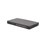 Switch PoE de 24 Puertos Gigabit 802.3af/at con Modo Extendido 250 m, 2 Puertos SFP 1000SX , Pantalla LCD para Configuración Básica, Hasta 300 W para PoE