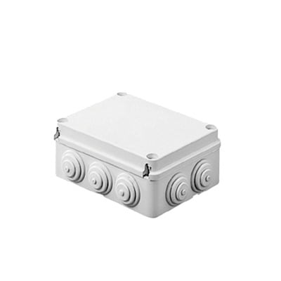 Caja Estanca de PVC Para Derivación y Conexión, 12 Entradas, Tapa Atornillada, 300x220x120 mm  (Área interna), Uso Exterior IP55, Material que no Propaga el Fuego y Libre de Hálogenos