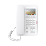 (H5 Color Blanco)Teléfono para Hotelería, profesional de gama alta con pantalla LCD de 3.5 pulgadas a color, 6 teclas programables para servicio rápido (Hotline) PoE