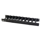 Organizador de Cable Horizontal RouteIT, Sencillo, Para Rack de 19in, 4in de profundidad, 1UR
