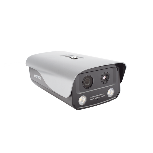 (HikFire) Cámara IP de Detección Térmica de Incendios / Detección de Llamas y Temperaturas Anormales / 4 Megapíxel (Lente Óptico) + 1 Megapíxel (Lente Térmico) / Compatible con Hik-Connect