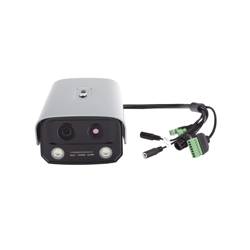 (HikFire) Cámara IP de Detección Térmica de Incendios / Detección de Llamas y Temperaturas Anormales / 4 Megapíxel (Lente Óptico) + 1 Megapíxel (Lente Térmico) / Compatible con Hik-Connect