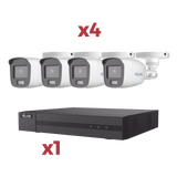 [Kit] DVR 4 Canales TurboHD + 1 Canal IP / 2 Megapixel (1080pLite) / AcuSense Lite / Audio por coaxitron / 1 Bahia de disco duro / 4 Cámaras 2 Megapixel tipo Bala / ColorVu Lite + Microfono Integrado