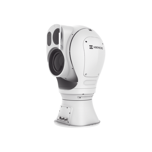 Esfera Punta de Poste IP Dual / Térmica 38 a 190 mm ( 1280 x 1024) + Óptico 100X (4 Megapixel) / Iluminación 3000 mts Laser / IP67 / microSD